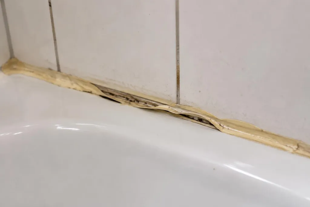 Kitbedrijf Den Dolder – loslatende kit naast het bad